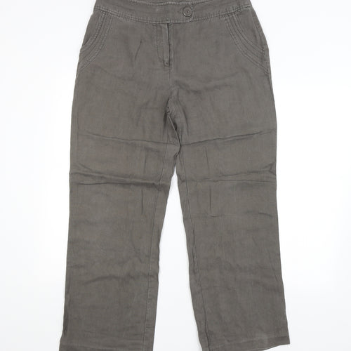 Prima Q Womens Grey   Trousers  Size 14 L28 in