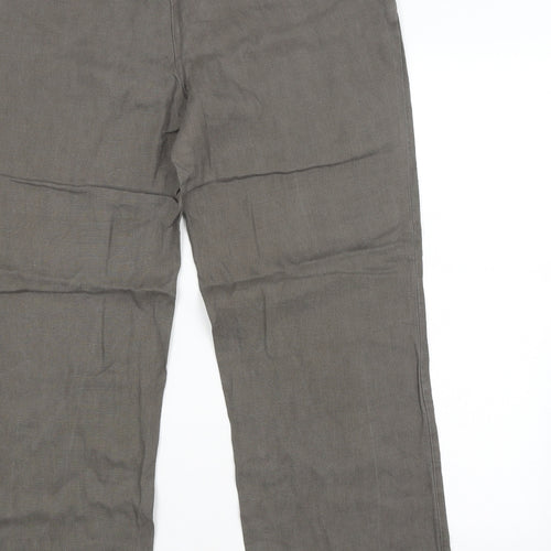 Prima Q Womens Grey   Trousers  Size 14 L28 in