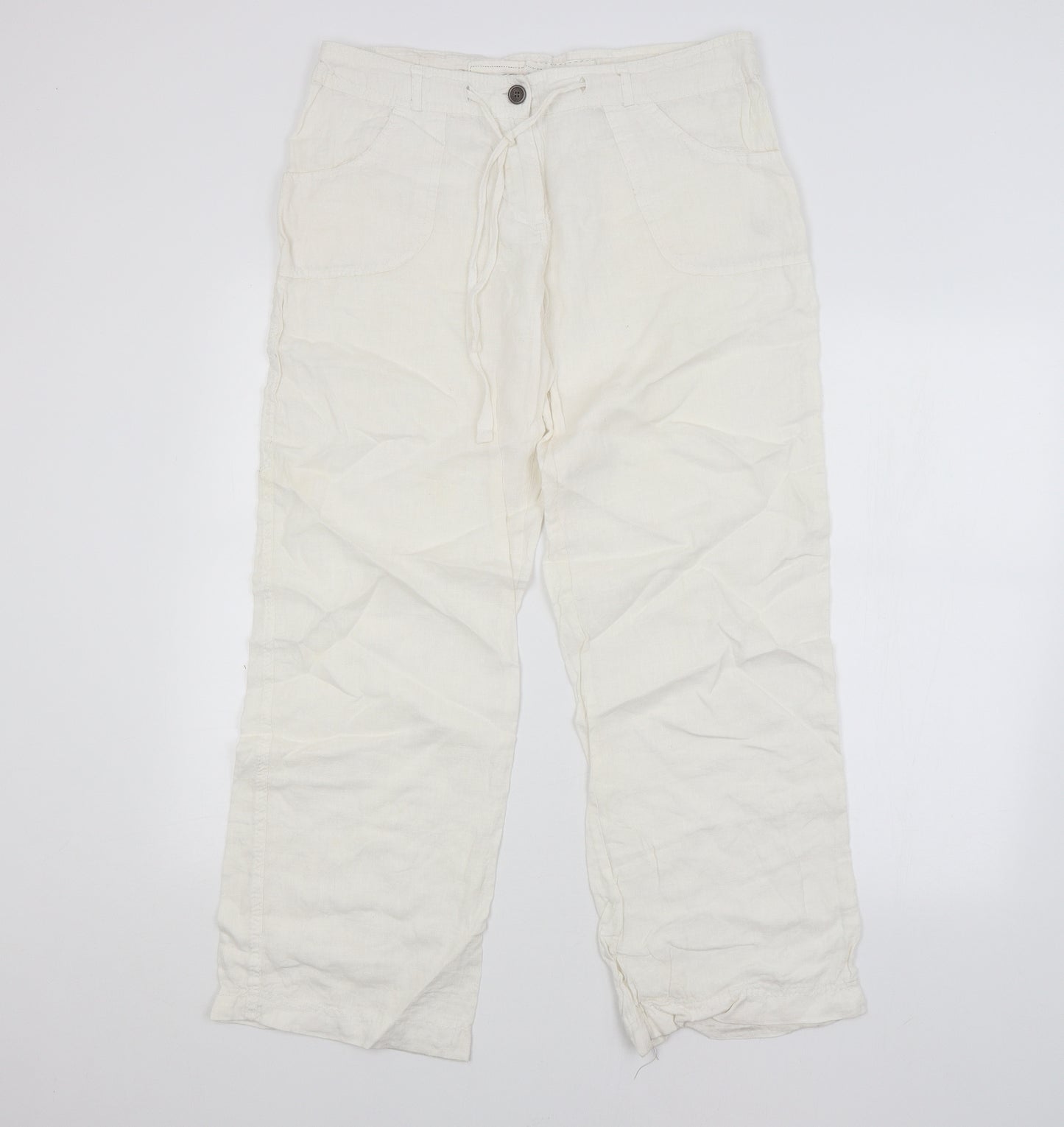 DENIM CO. Womens White   Trousers  Size 12 L30 in