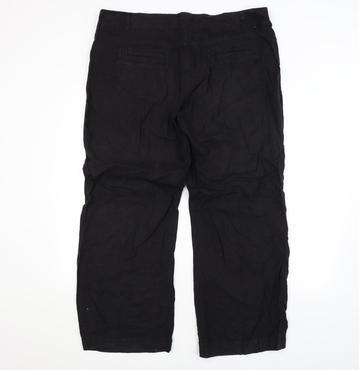 M&S Womens Black   Trousers  Size 18 L29 in