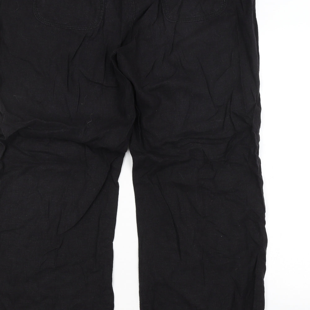 M&S Womens Black   Trousers  Size 18 L29 in