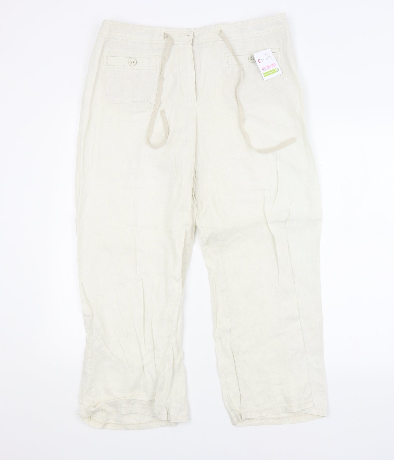 M&S Womens Beige   Trousers  Size 16 L26 in