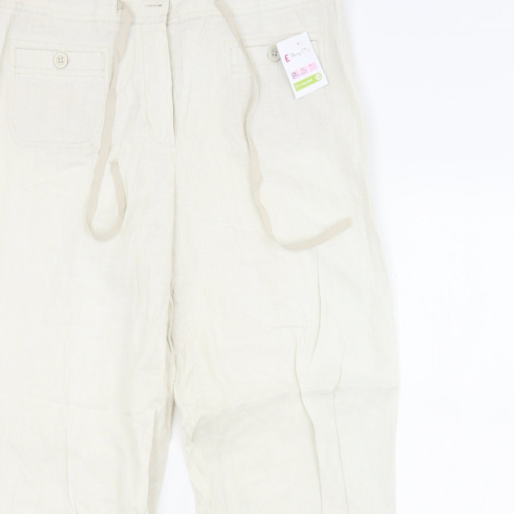 M&S Womens Beige   Trousers  Size 16 L26 in