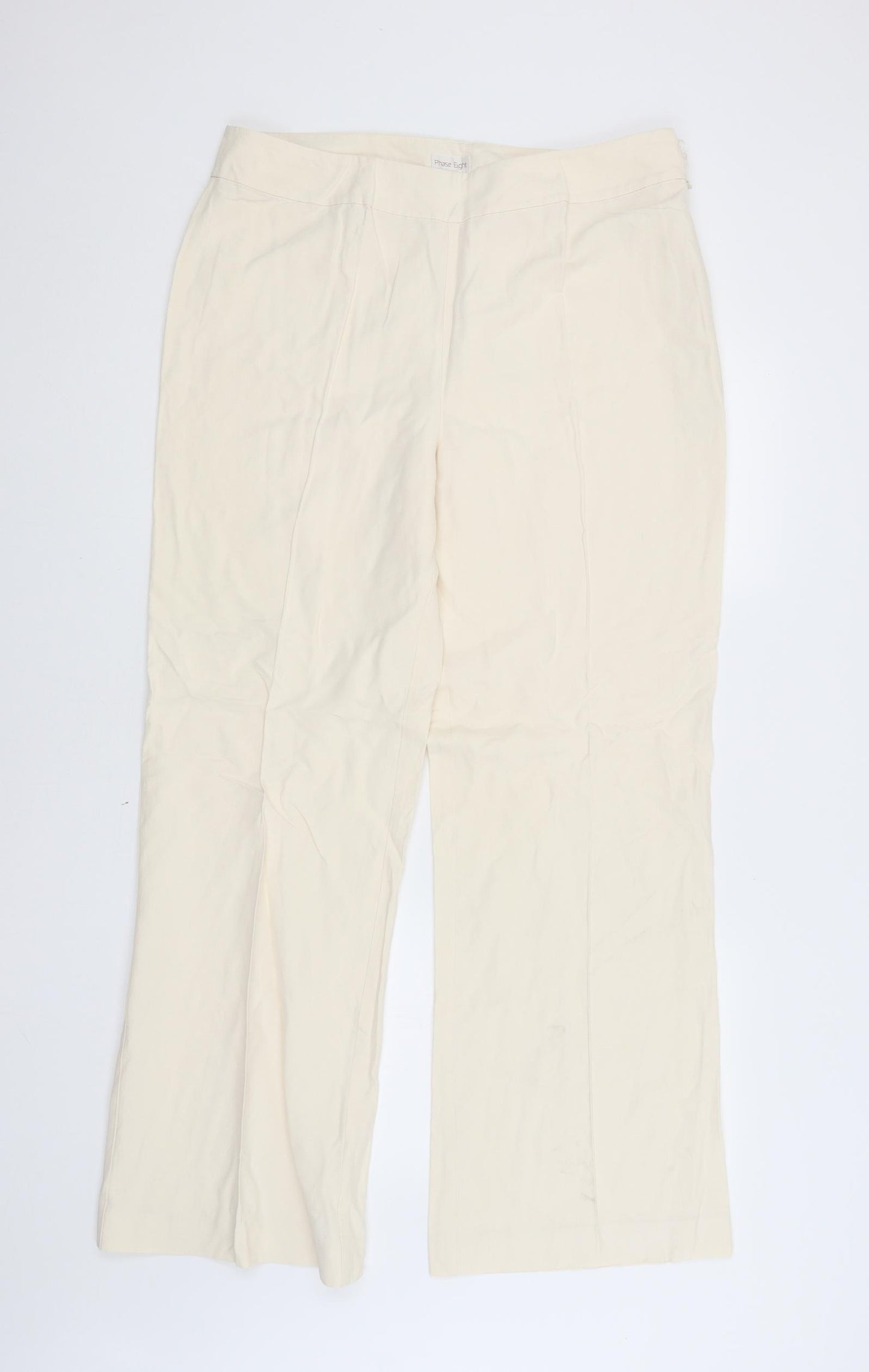 Phase Eight Womens White   Trousers  Size 14 L30 in