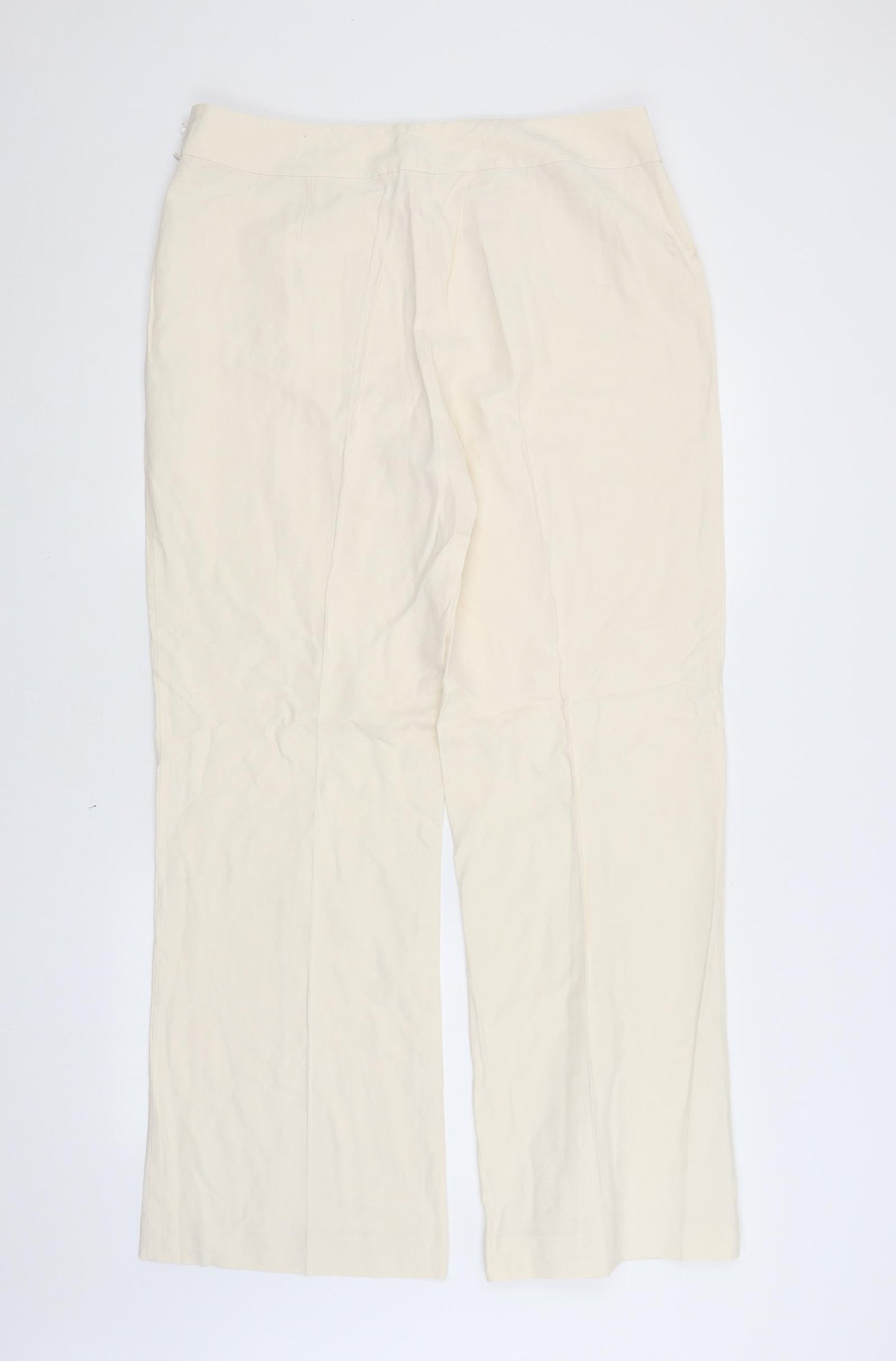Phase Eight Womens White   Trousers  Size 14 L30 in