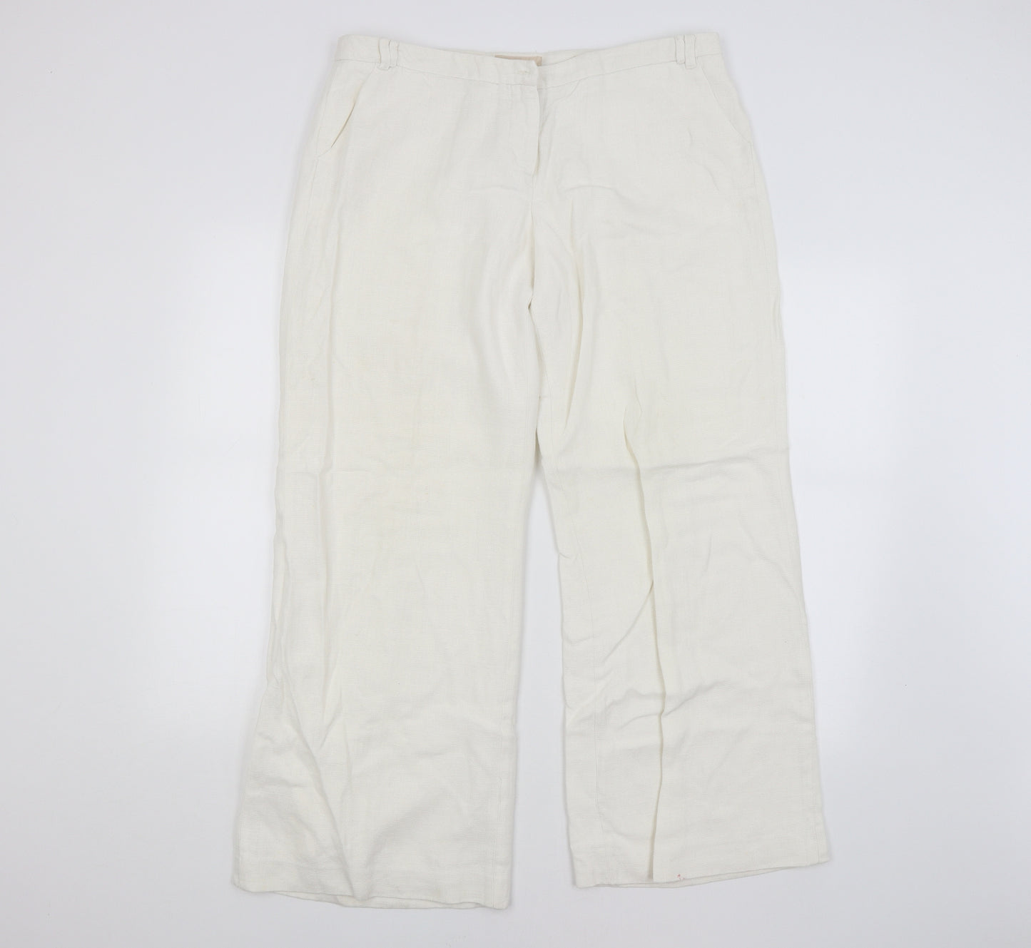 Whistles Womens White   Trousers  Size 14 L28 in
