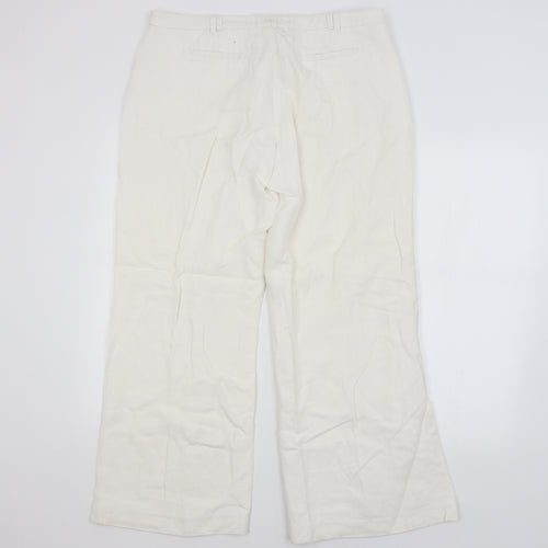 Whistles Womens White   Trousers  Size 14 L28 in