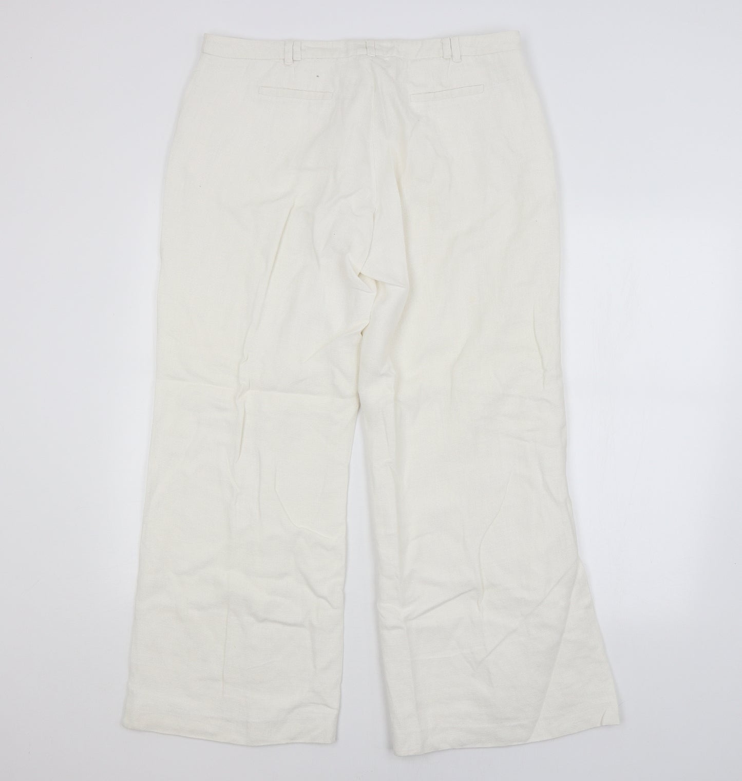 Whistles Womens White   Trousers  Size 14 L28 in