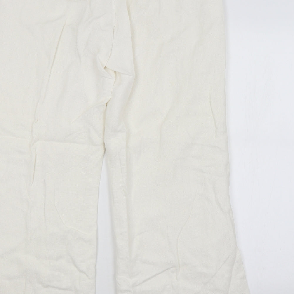 Whistles Womens White   Trousers  Size 14 L28 in