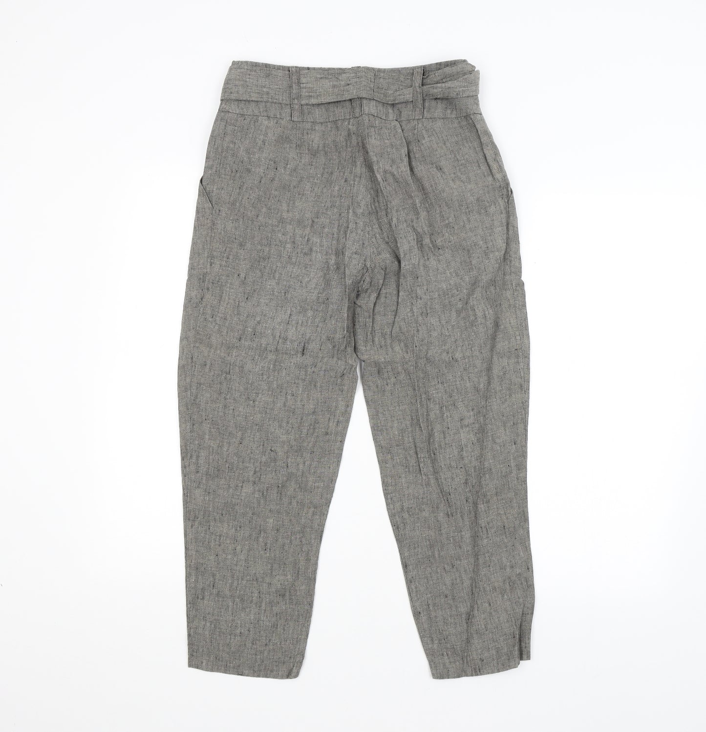 M&S Womens Grey   Trousers  Size 8 L24 in