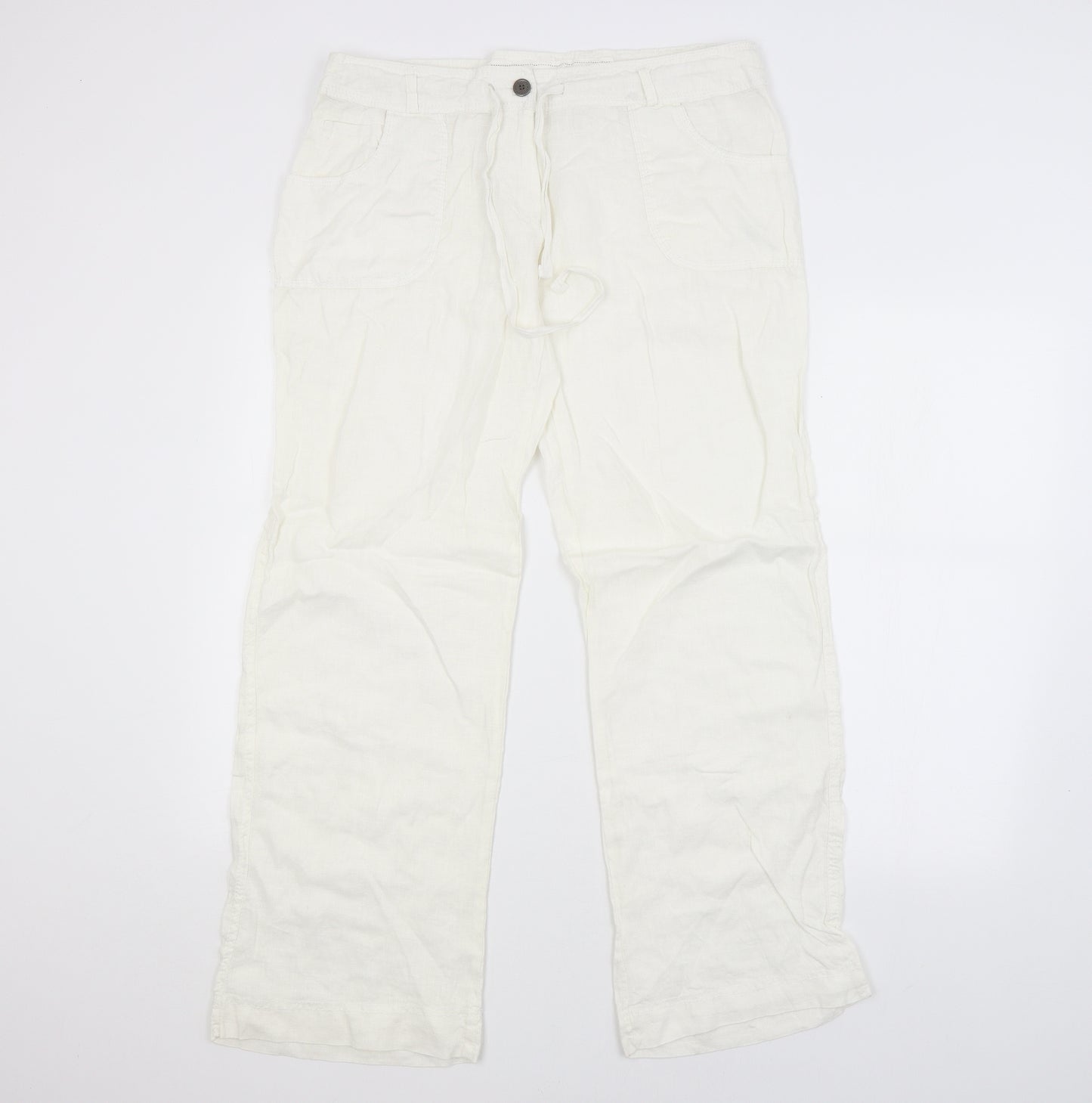 DENIM CO. Womens White   Trousers  Size 14 L30 in