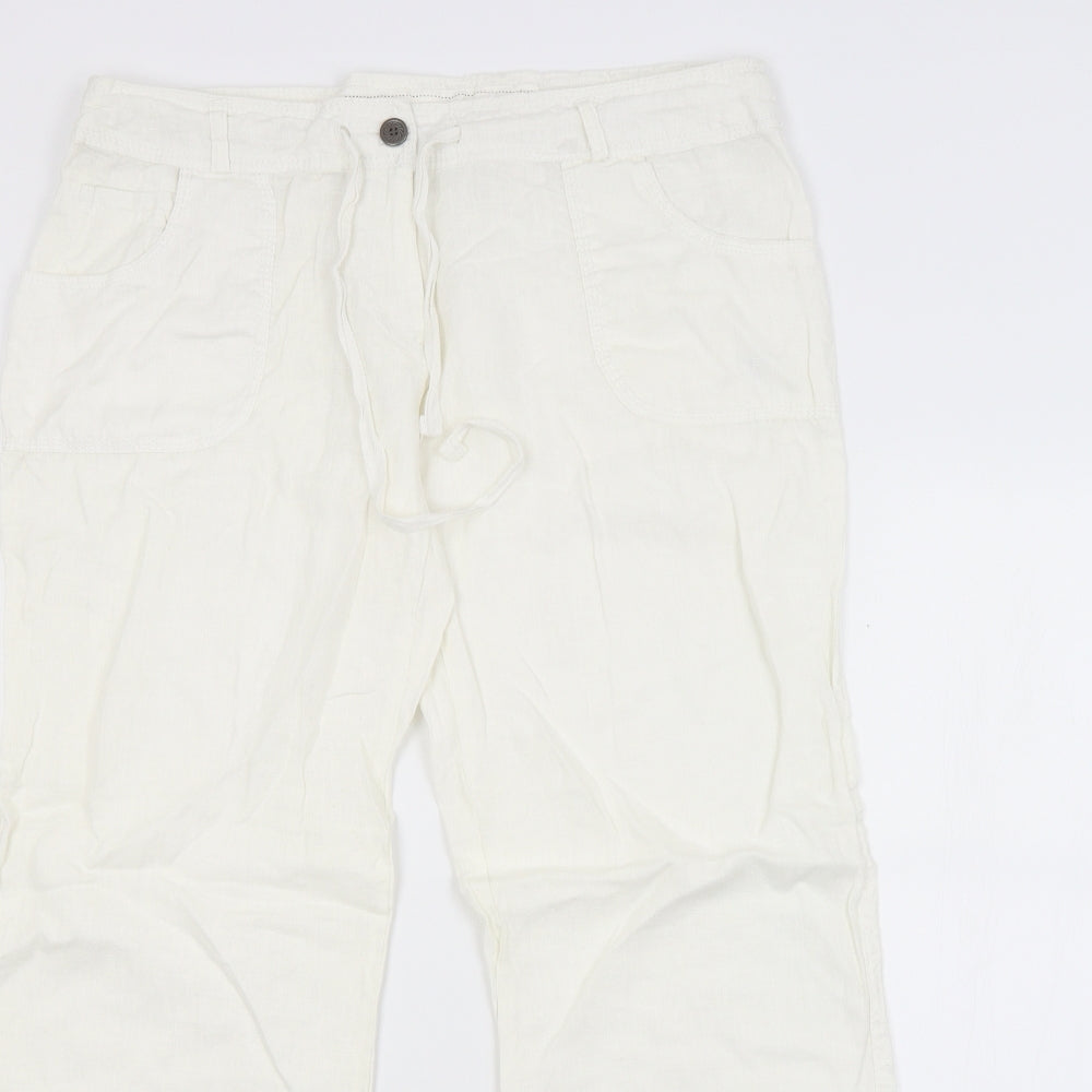 DENIM CO. Womens White   Trousers  Size 14 L30 in