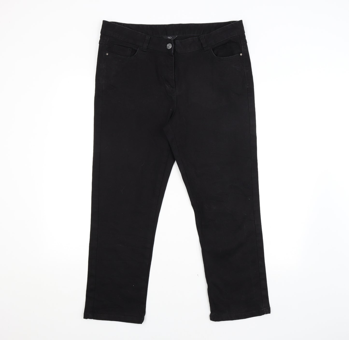 M&CO. Womens Black   Straight Jeans Size 16 L26 in
