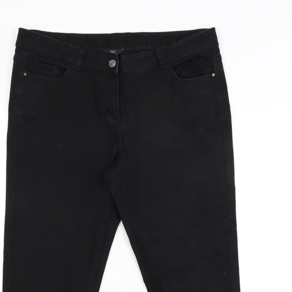 M&CO. Womens Black   Straight Jeans Size 16 L26 in