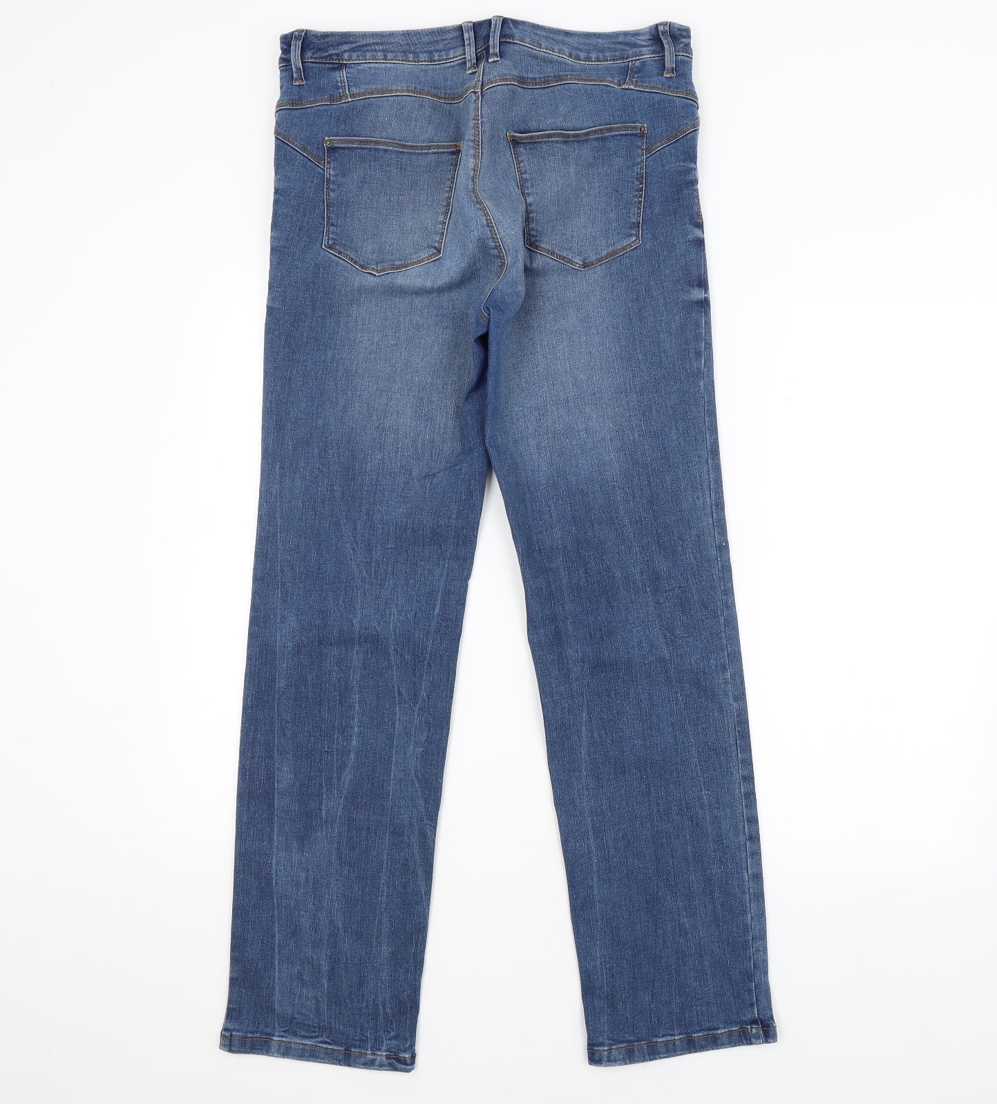 M&S Womens Blue   Straight Jeans Size 14 L29 in