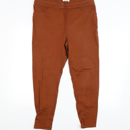 M&S Womens Brown   Jegging Jeans Size 18 L26 in