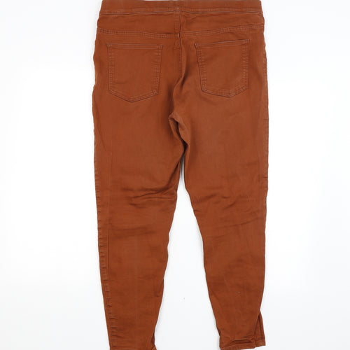 M&S Womens Brown   Jegging Jeans Size 18 L26 in