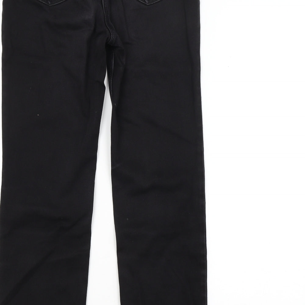 M&S Womens Black   Straight Jeans Size 12 L27 in