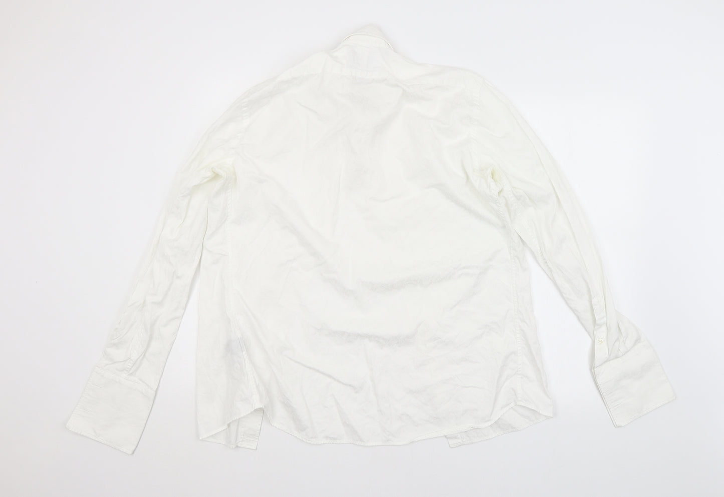 Duchamp Mens White Floral   Dress Shirt