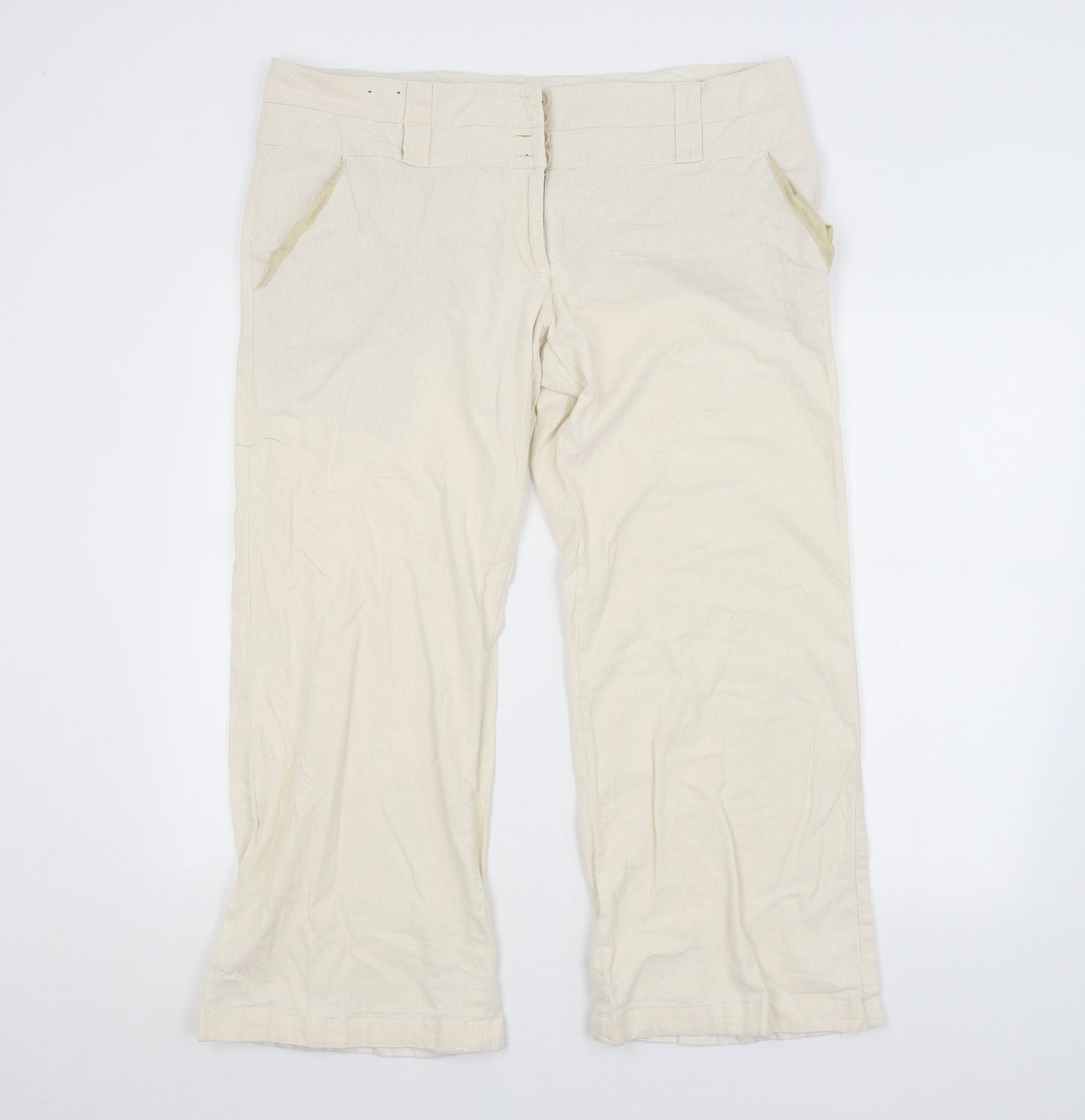 New Look Womens Beige   Trousers  Size 18 L26 in