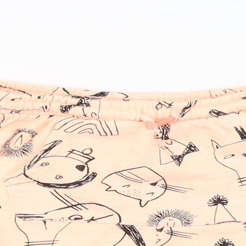 NEXT Girls Orange Animal Print  Cropped Leggings Size 12-18 Months