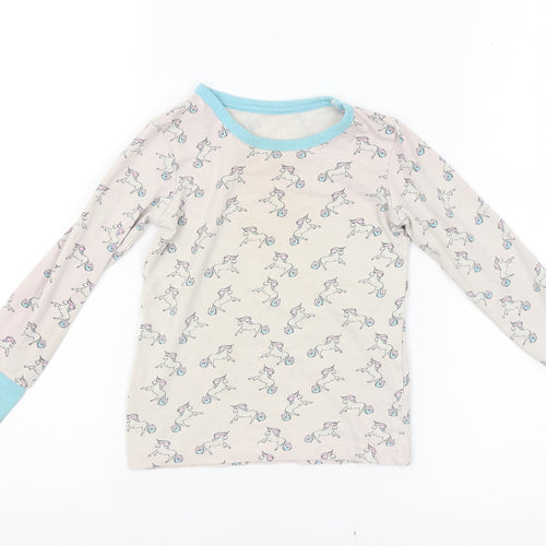 LILY & DAN Girls Multicoloured Animal Print   Pyjama Top Size 3-4 Years