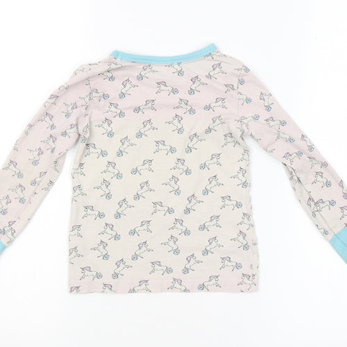 LILY & DAN Girls Multicoloured Animal Print   Pyjama Top Size 3-4 Years