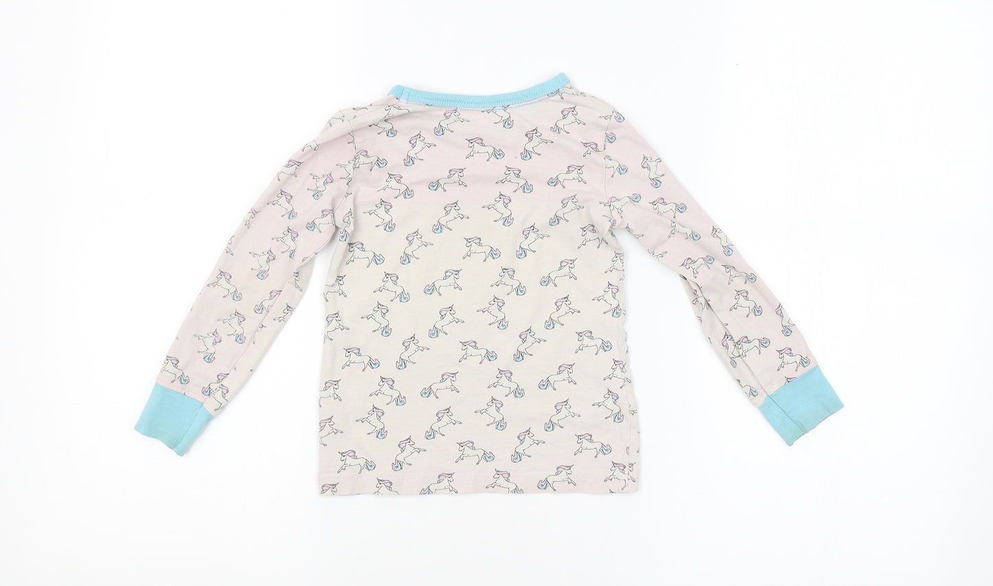 LILY & DAN Girls Multicoloured Animal Print   Pyjama Top Size 3-4 Years