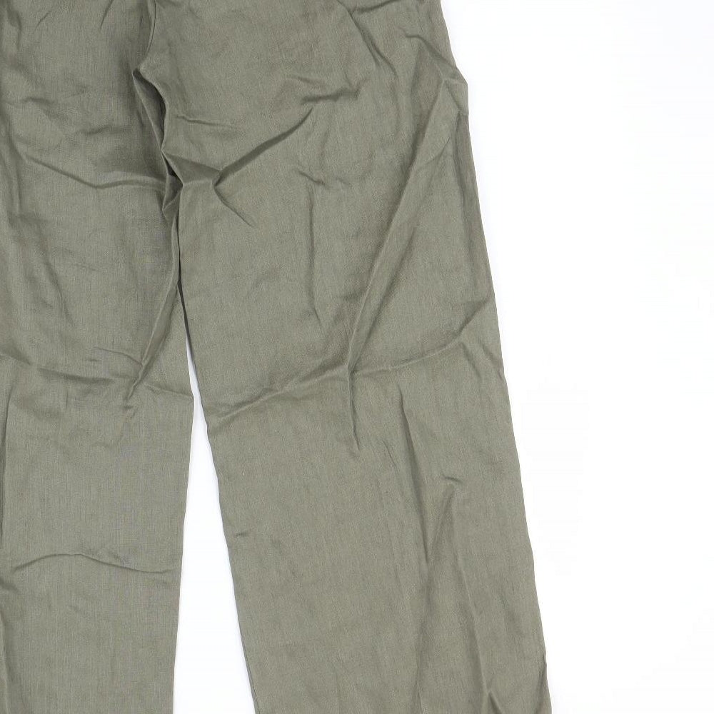 H&M Womens Green   Trousers  Size 10 L32 in