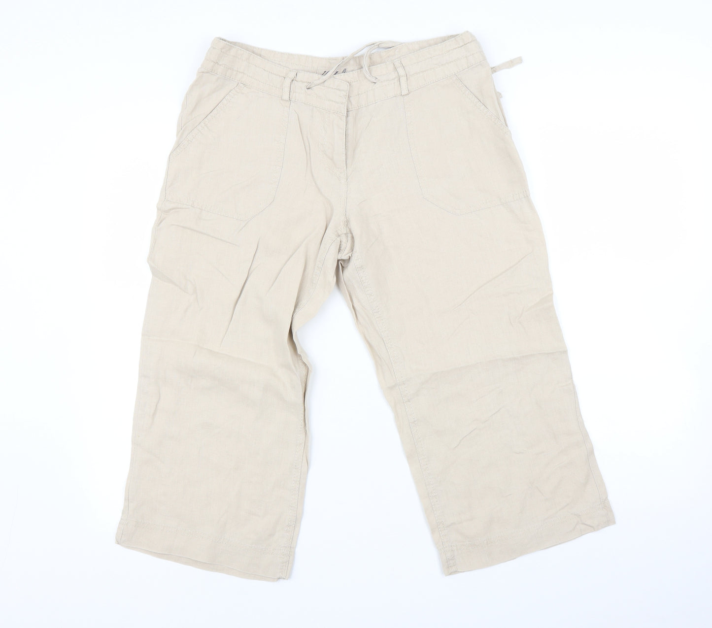 Atmosphere Womens Beige   Trousers  Size 8 L20 in - Cropped