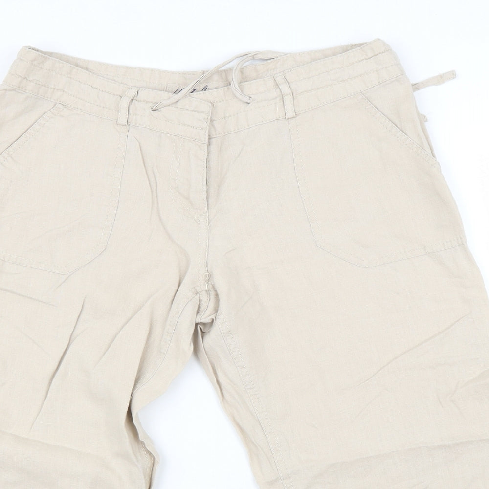 Atmosphere Womens Beige   Trousers  Size 8 L20 in - Cropped