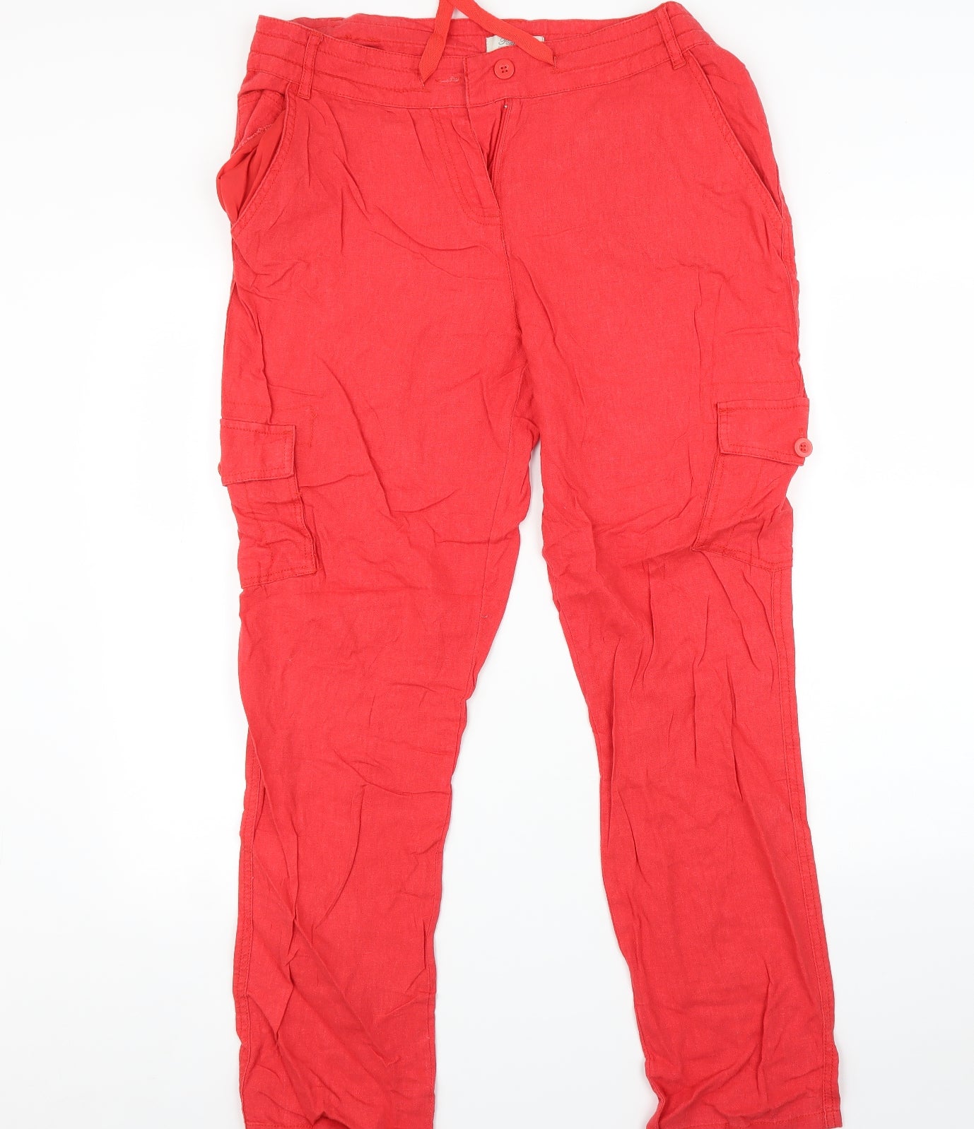 Peacocks Womens Red   Trousers  Size 14 L30 in
