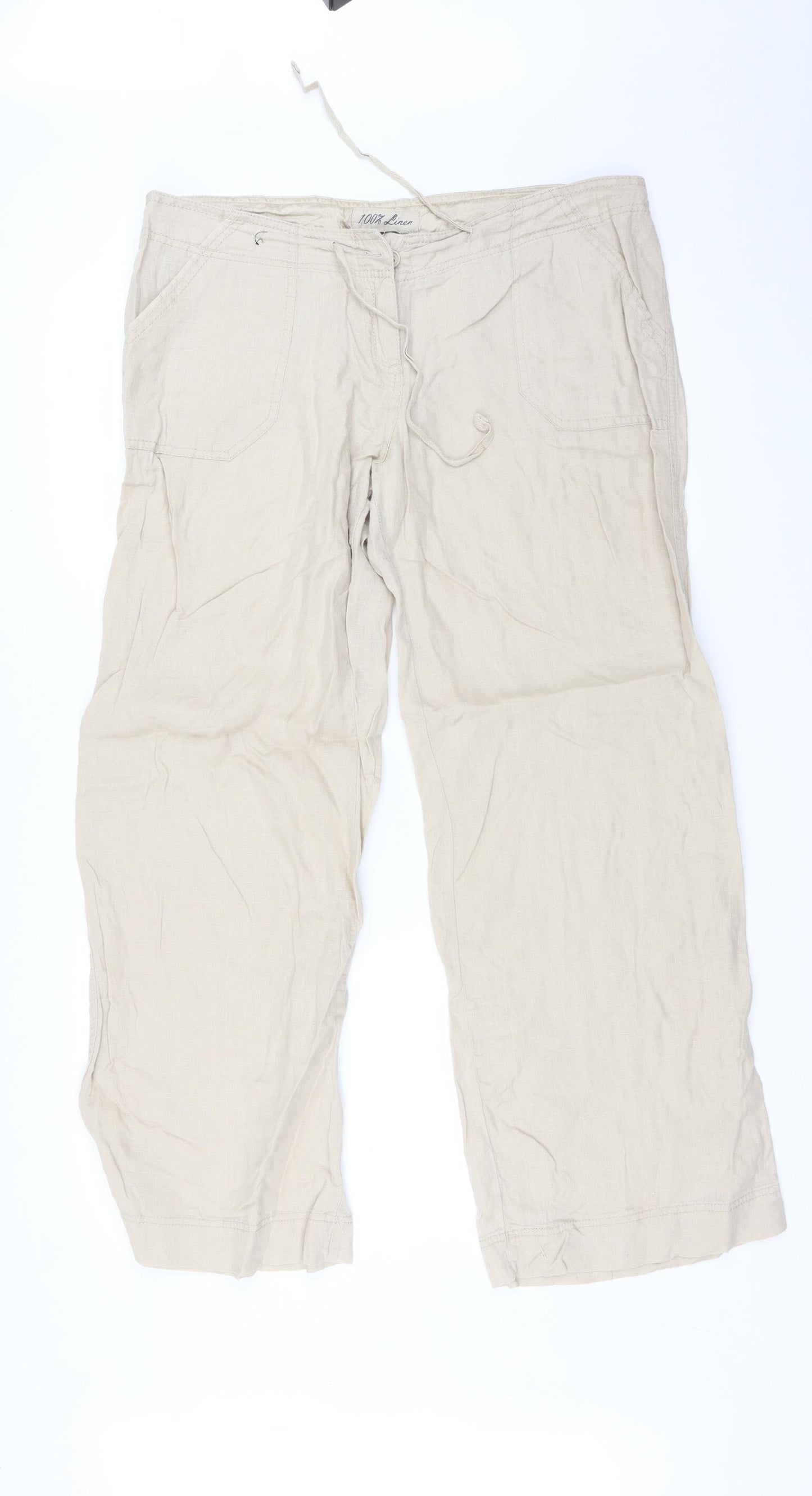 Atmosphere Womens Beige   Trousers  Size 12 L28 in