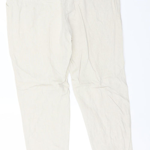 Internationale Womens Beige   Trousers  Size 12 L27 in