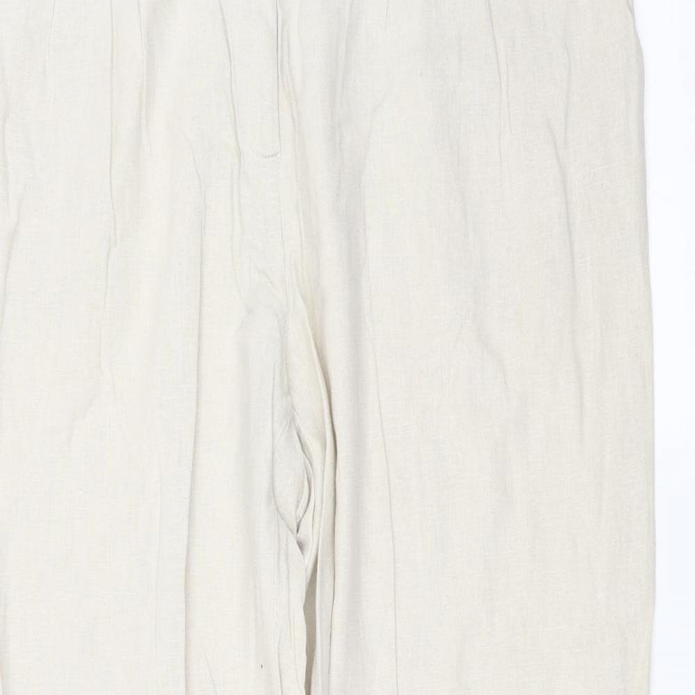 Internationale Womens Beige   Trousers  Size 12 L27 in