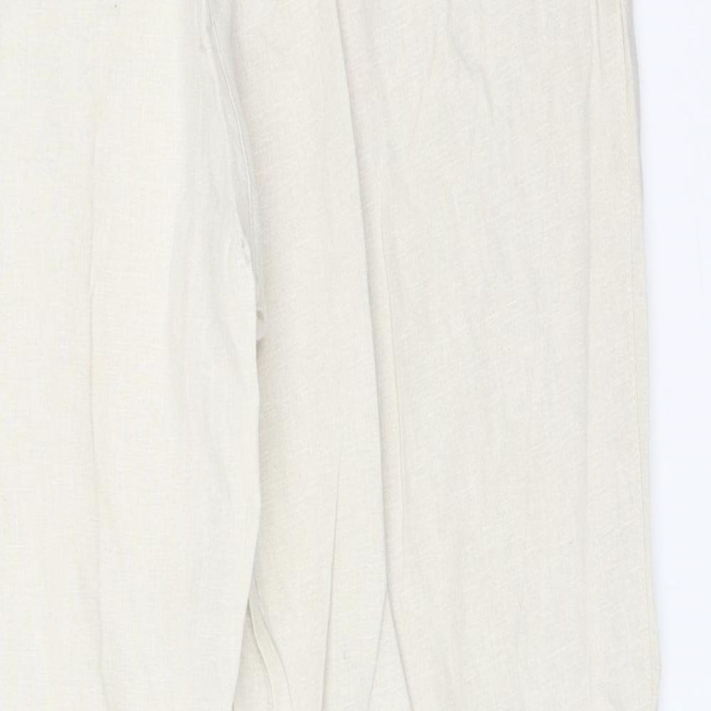 Internationale Womens Beige   Trousers  Size 12 L27 in