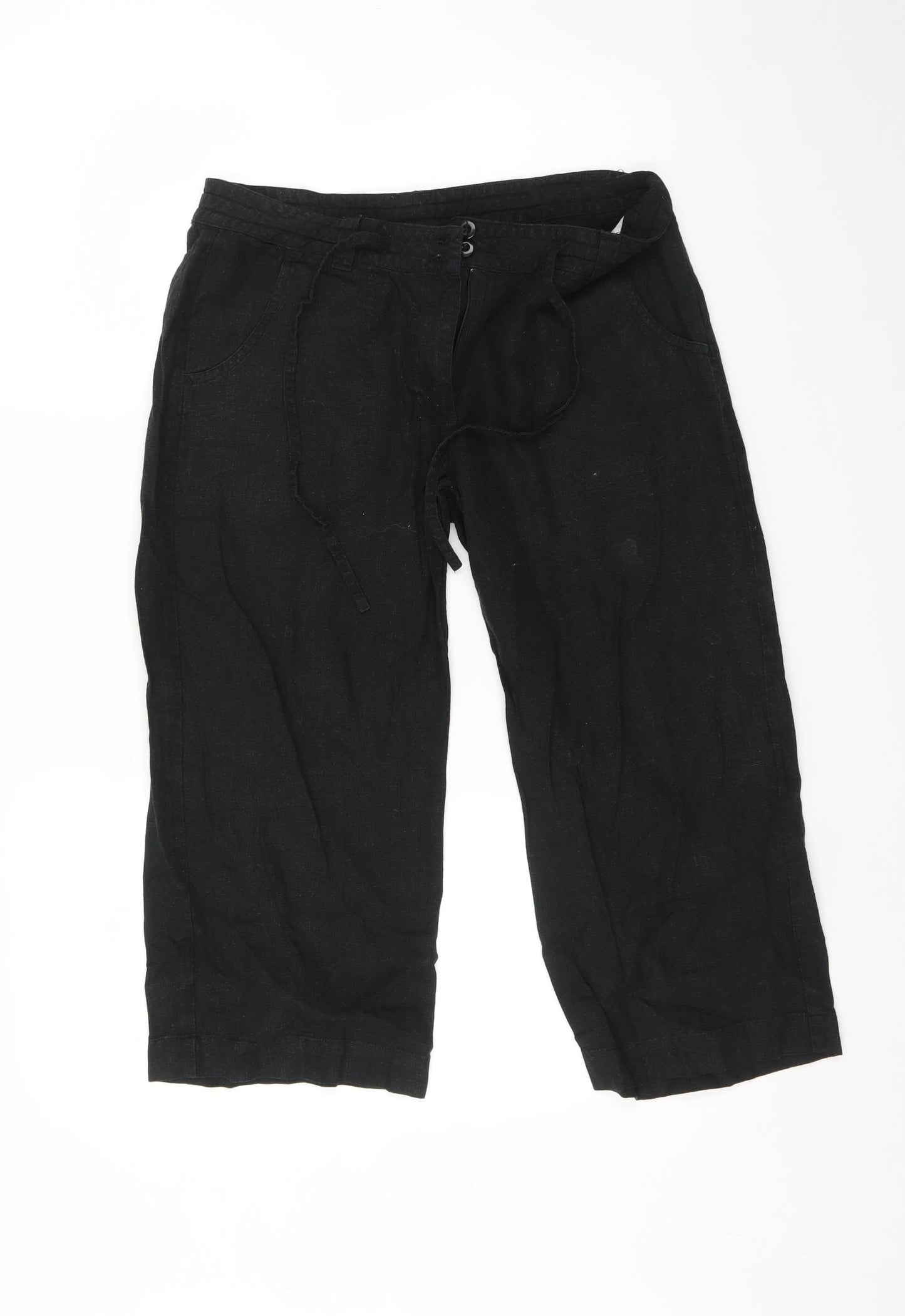 ethel Austin Womens Black   Trousers  Size 12 L21 in