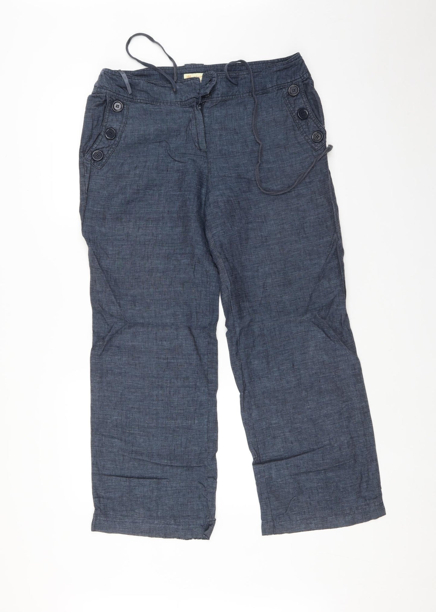 Monsoon Womens Blue   Trousers  Size 14 L27 in