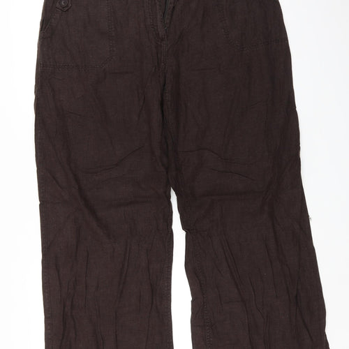NEXT Womens Brown   Trousers  Size 8 L26 in
