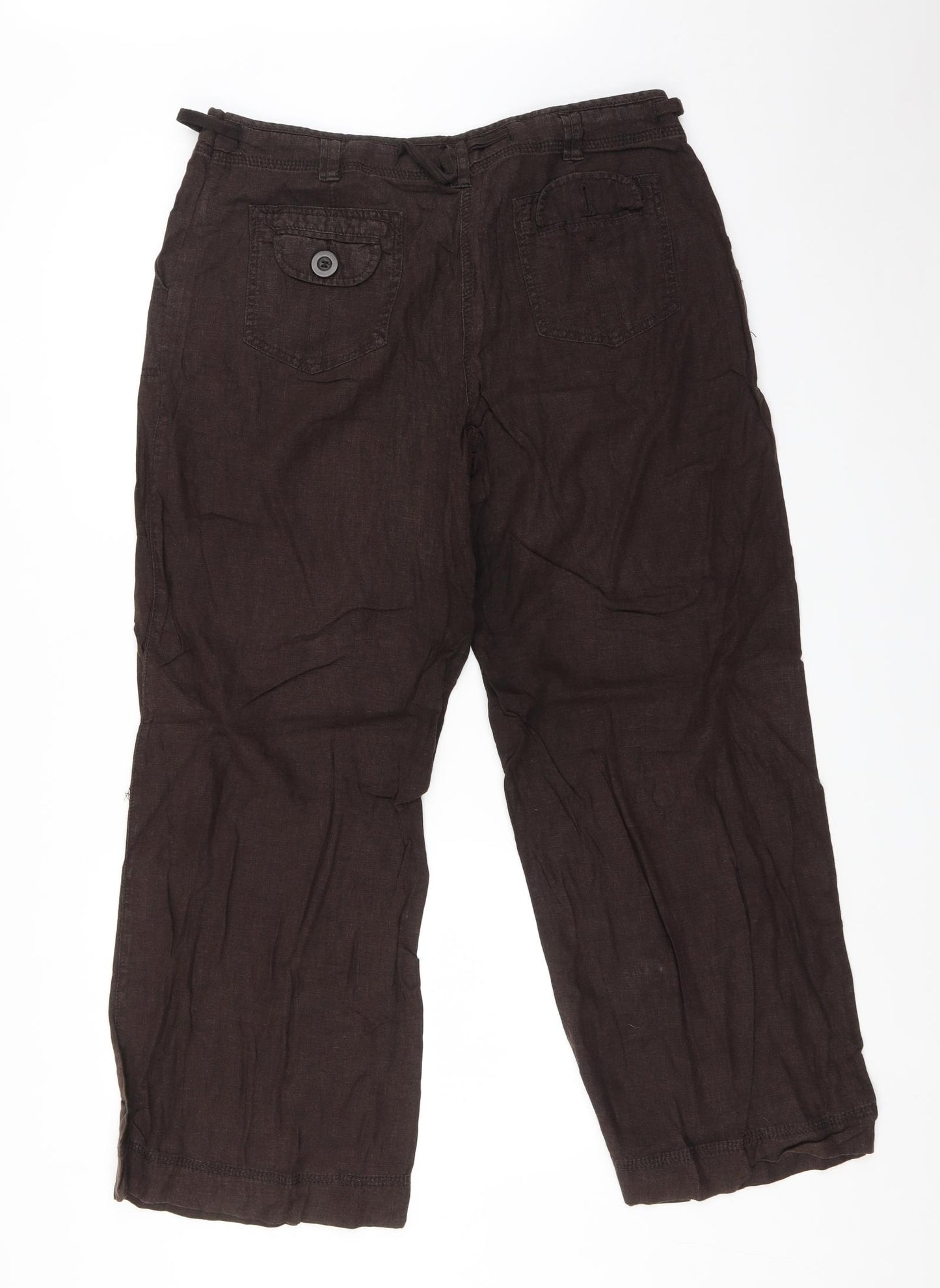 NEXT Womens Brown   Trousers  Size 8 L26 in