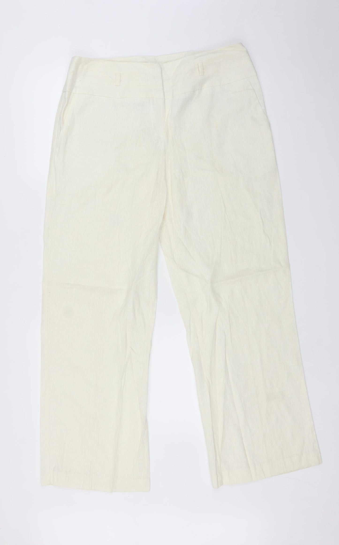 BHS Womens White   Trousers  Size 14 L31 in