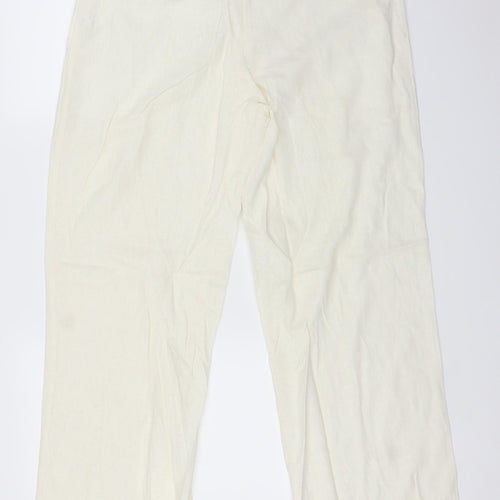 BHS Womens White   Trousers  Size 14 L31 in