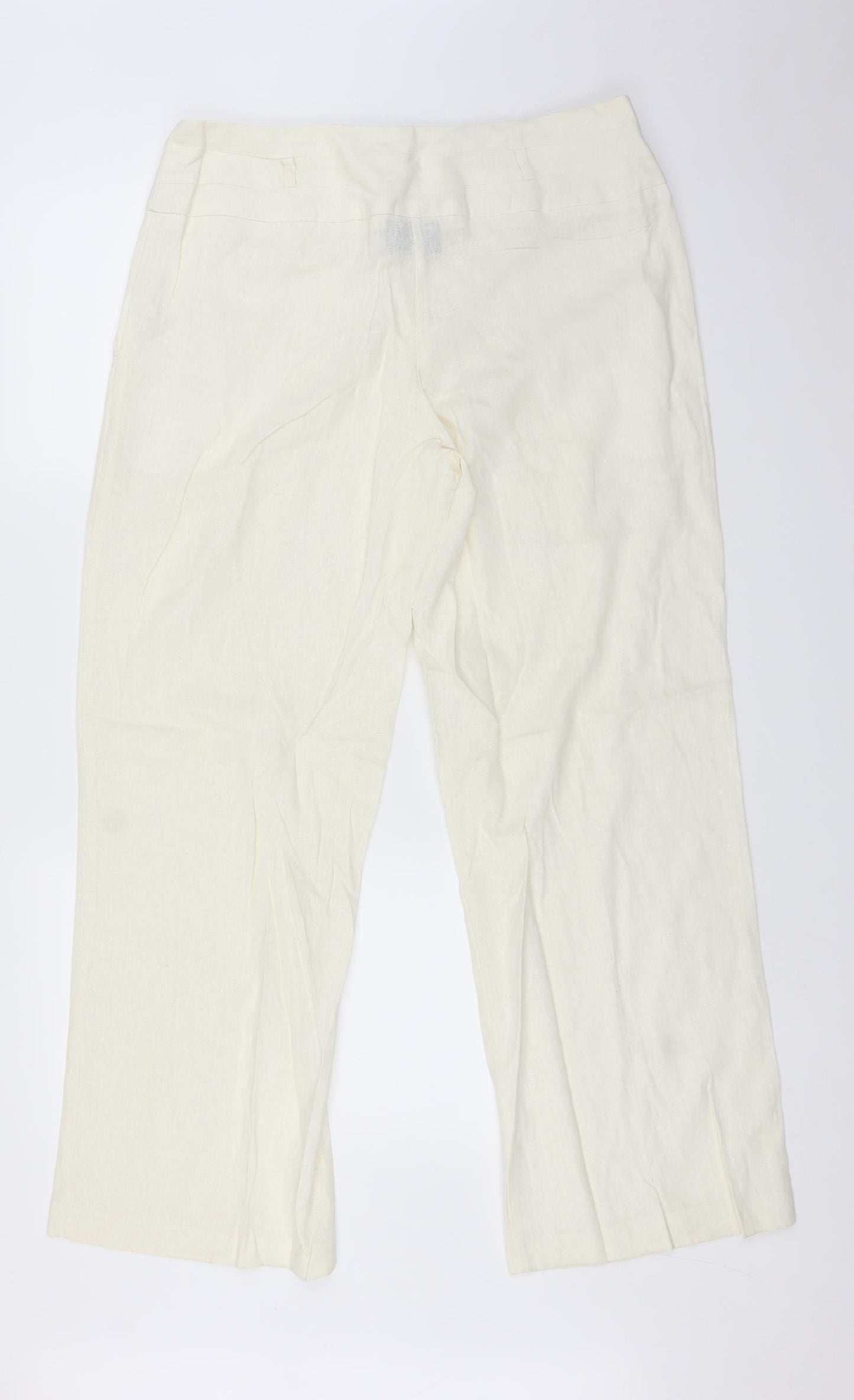 BHS Womens White   Trousers  Size 14 L31 in
