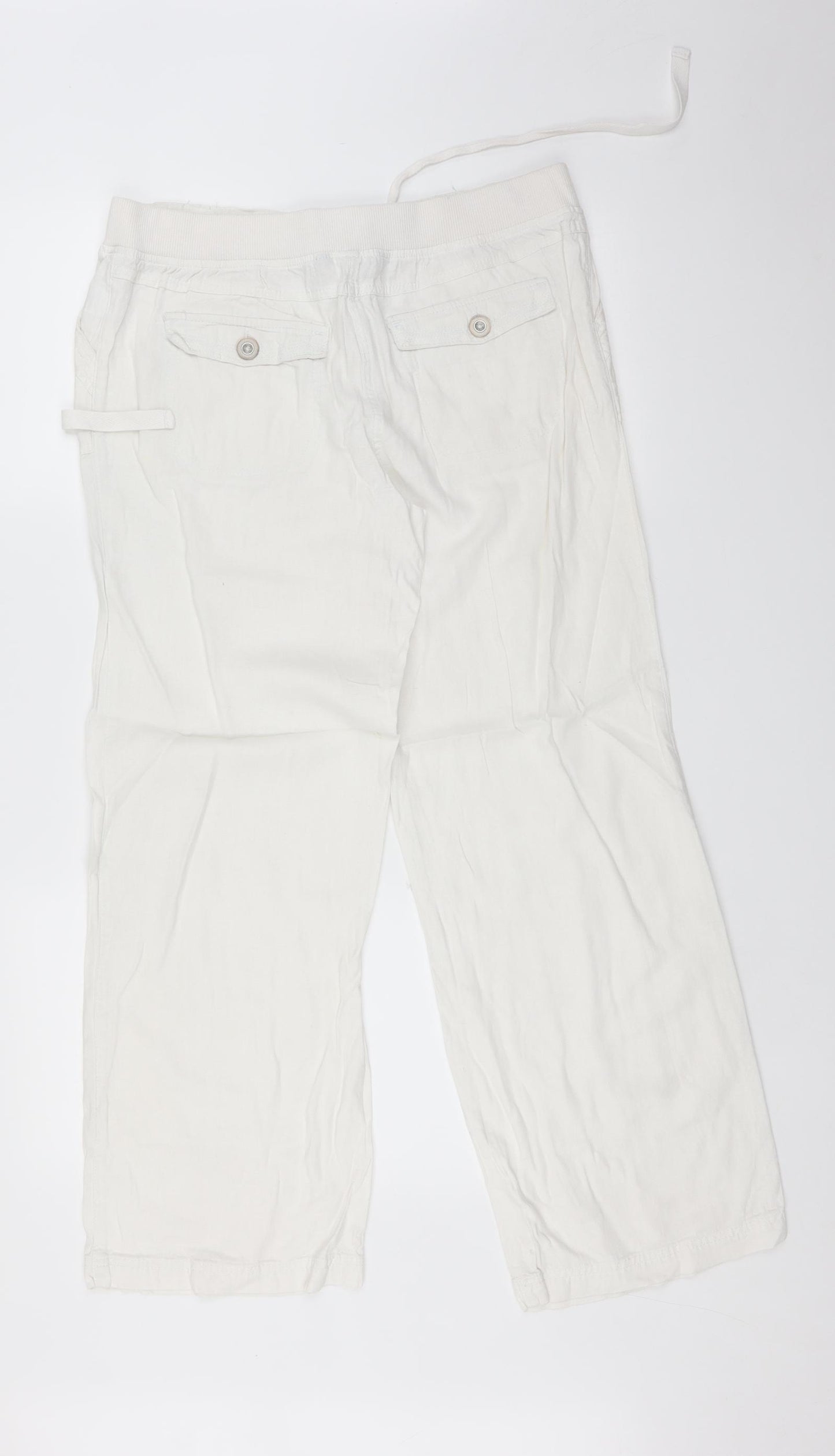 Kaleidoscope Womens White   Trousers  Size 14 L29 in