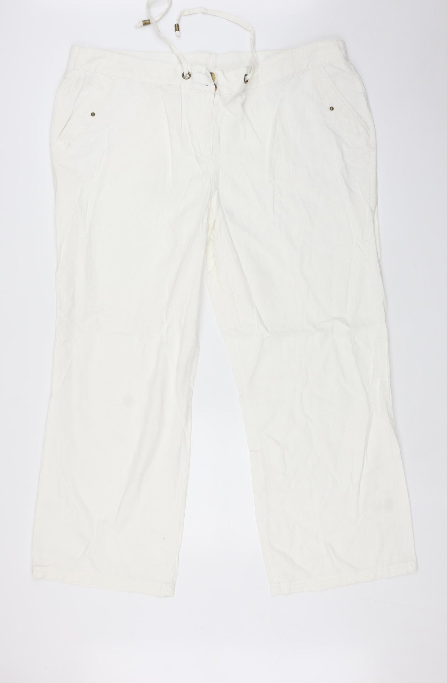 George Womens White   Trousers  Size 22 L29 in