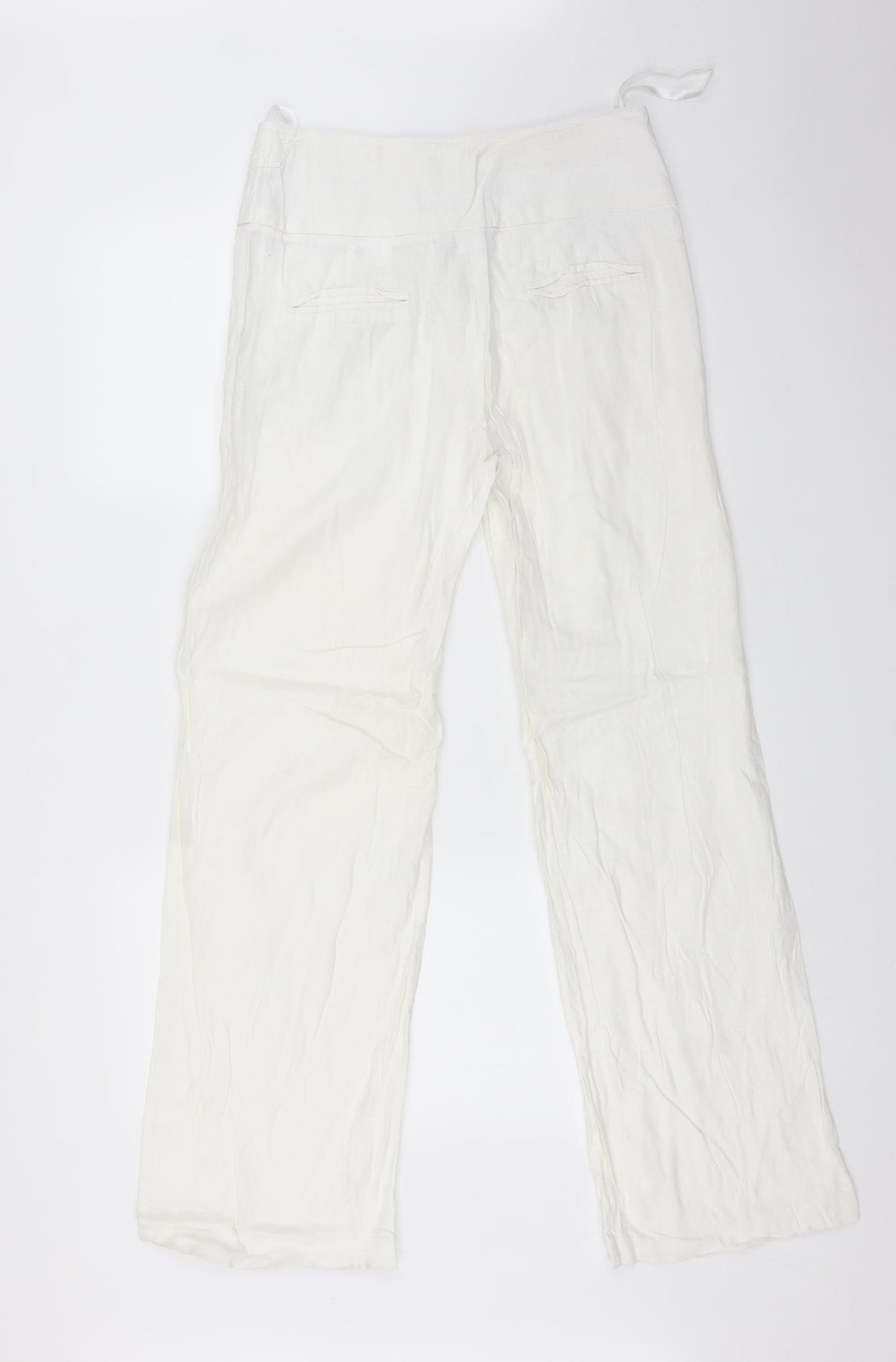 NEXT Womens White   Trousers  Size 8 L31 in