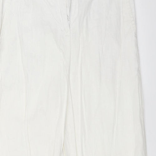 NEXT Womens White   Trousers  Size 8 L31 in