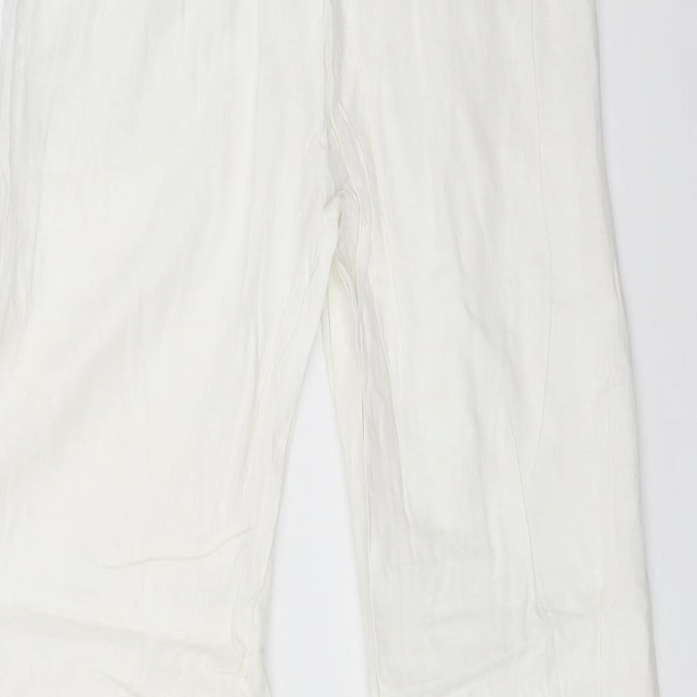 NEXT Womens White   Trousers  Size 8 L31 in