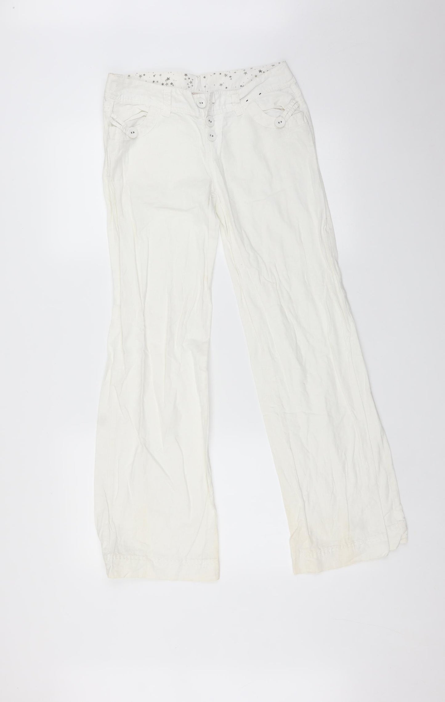 Miss Selfridge Womens White   Trousers  Size 6 L29 in