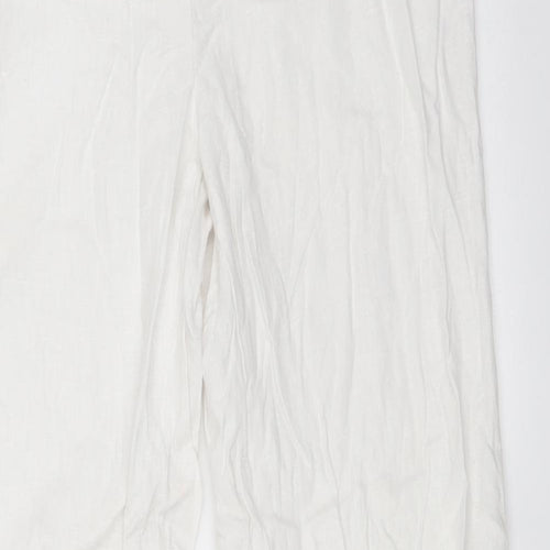 Marks and Spencer Womens White   Trousers  Size 10 L28 in